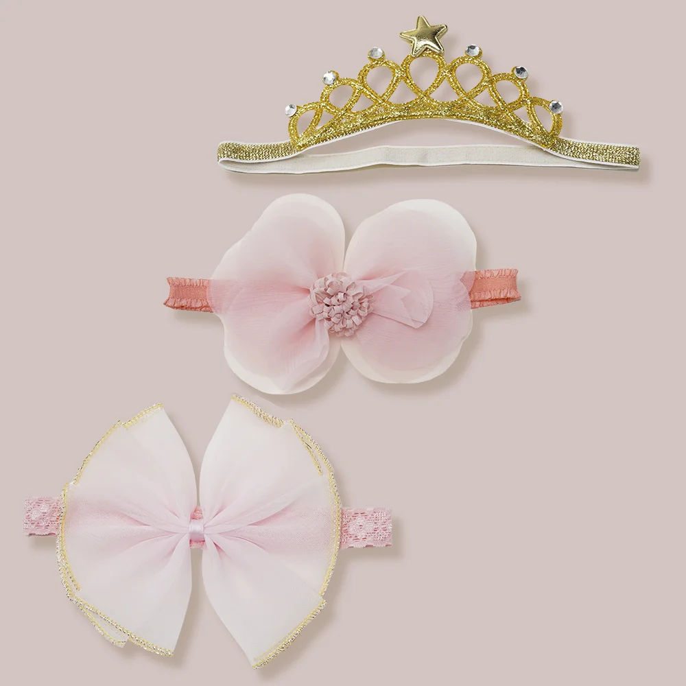 Set băng đô cho bé 3 món Animo A2110_JK028 (Hồng)