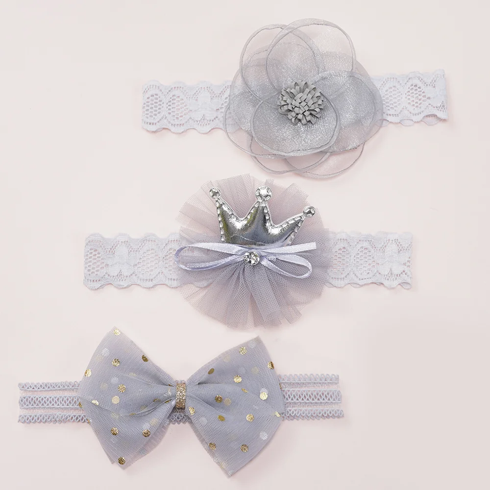 Set băng đô cho bé 3 món Animo A2110_JK023 (Xám)