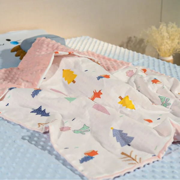 Chăn xô 2 lớp cho bé Animo B2204_MN004 (110*150cm, Hồng)