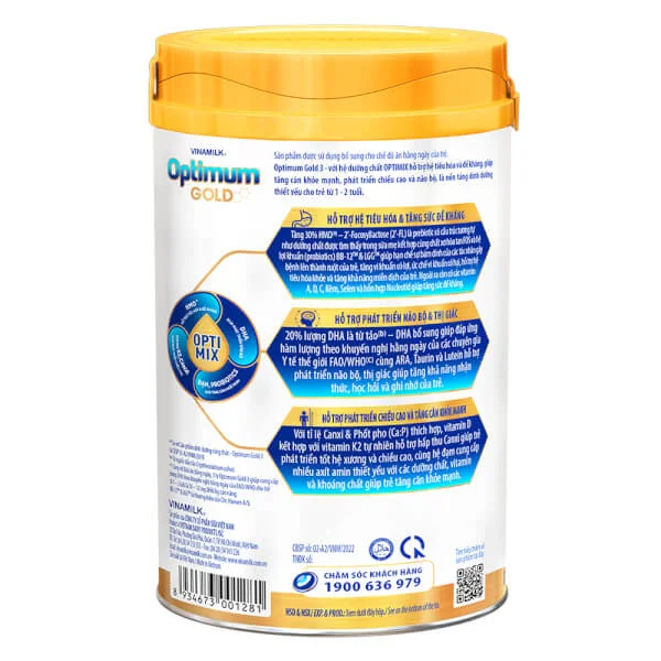 Vinamilk Optimum Gold 3, 850g, 1-2 tuổi