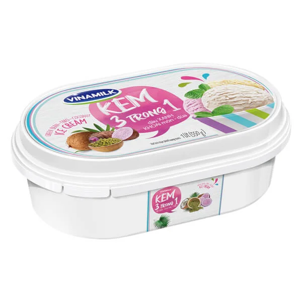 Kem Đậu xanh-Khoai môn-Dừa Vinamilk 1L