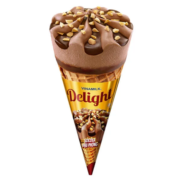 Kem Ốc Quế Sôcôla Đậu Phộng Delight 110ml