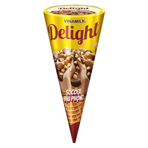 Kem Ốc Quế Sôcôla Đậu Phộng Delight 110ml