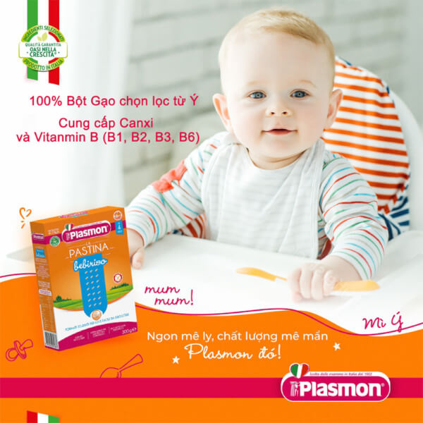 Mỳ Ý Bebiriso Plasmon 300g cho bé từ 4 tháng tuổi