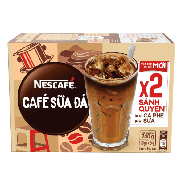 NESCAFE Cà Phê Sữa Đá Hộp 10x24g