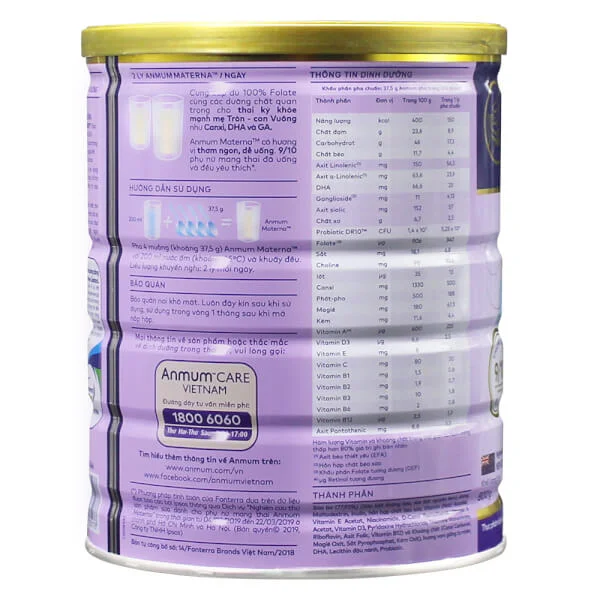 Sữa bầu Anmum vị vanilla (800g)