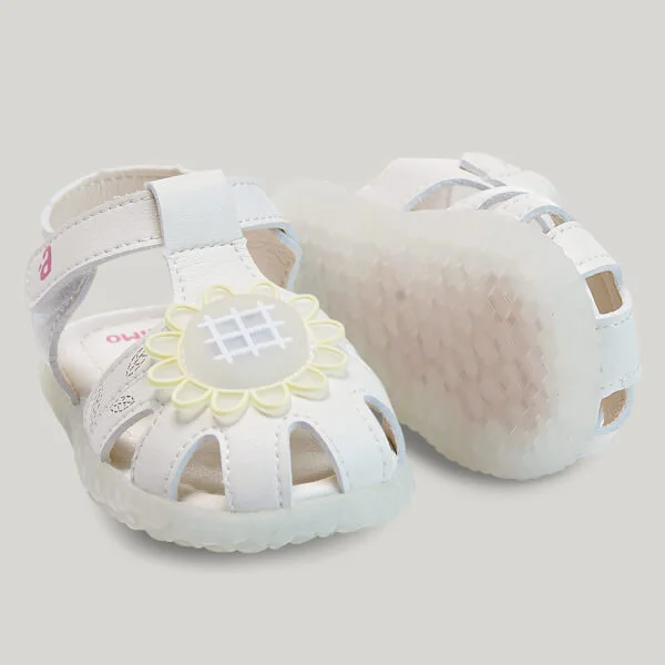 Sandal bé gái phát sáng Animo A2109_MN021 (19-21-23-25,Trắng)