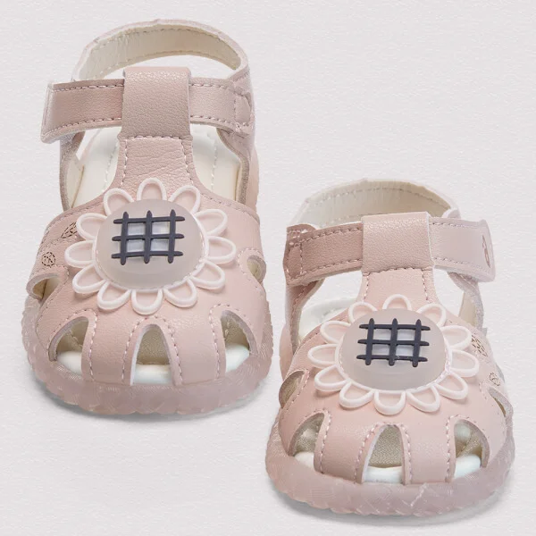 Sandal bé gái phát sáng Animo A2109_MN021 (19-21-23-25,Hồng nhạt)