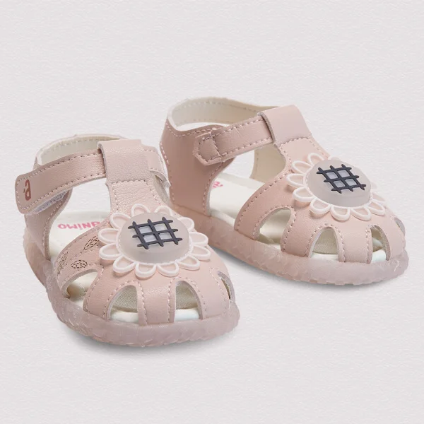 Sandal bé gái phát sáng Animo A2109_MN021 (19-21-23-25,Hồng nhạt)