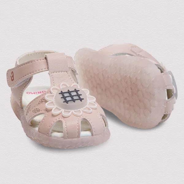 Sandal bé gái phát sáng Animo A2109_MN021 (19-21-23-25,Hồng nhạt)
