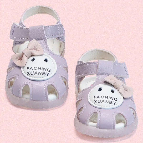 Sandal bé gái phát sáng Animo A2109_MN020 (19-21-23-25,Tím nhạt)
