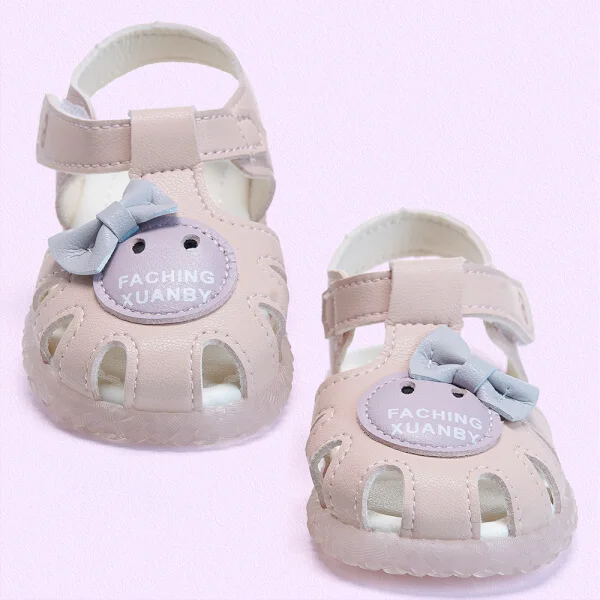 Sandal bé gái phát sáng Animo A2109_MN020 (19-21-23-25,Hồng nhạt)
