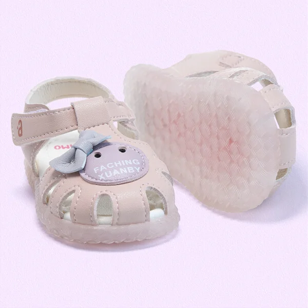 Sandal bé gái phát sáng Animo A2109_MN020 (19-21-23-25,Hồng nhạt)