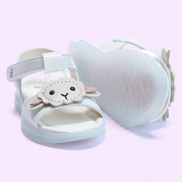 Sandal bé gái phát sáng Animo A2109_MN019 (19-21-23-25,Trắng)