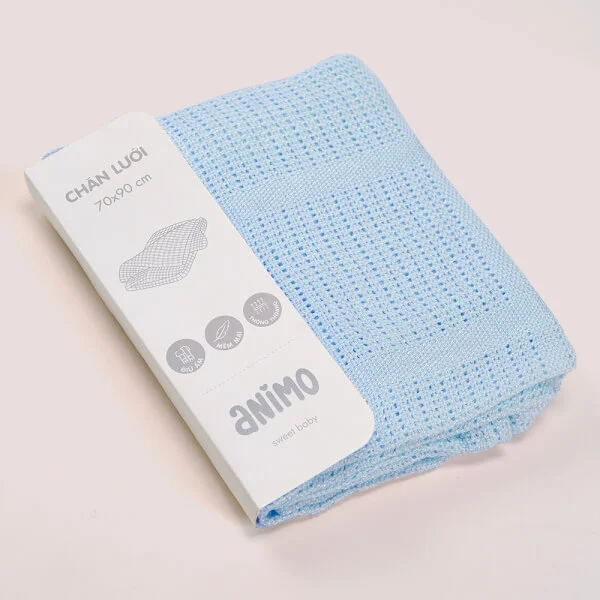 Chăn lưới sợi tre Animo B2203_BR001 (70x90cm,Xanh)