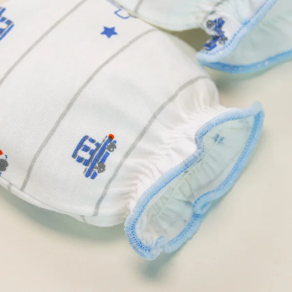 Bao tay sơ sinh thun 2 đôi Animo I0122022 (NB,Xanh)