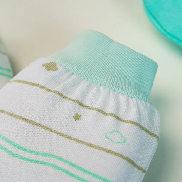 Bao tay sơ sinh bo 2 đôi Animo I0122023 (NB,Xanh ngọc, Giao hoạ tiết ngẫu nhiên)
