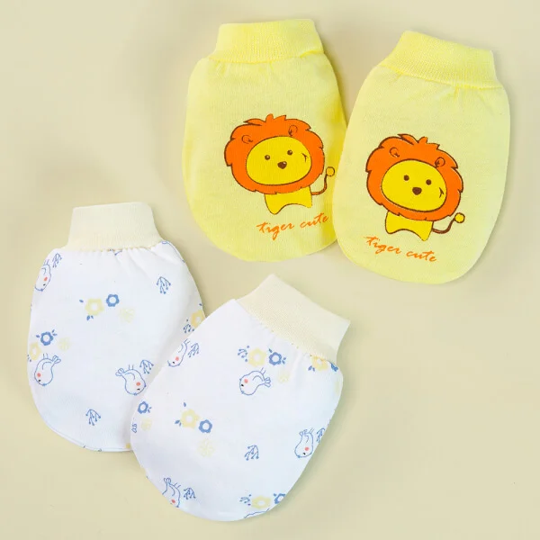 Bao tay sơ sinh bo 2 đôi Animo I0122023 (NB,Vàng)