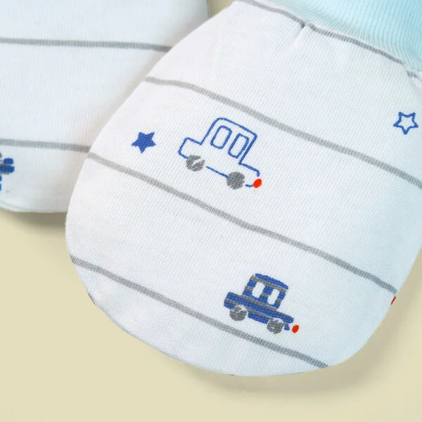 Bao tay sơ sinh bo 2 đôi Animo I0122023 (NB,Xanh)