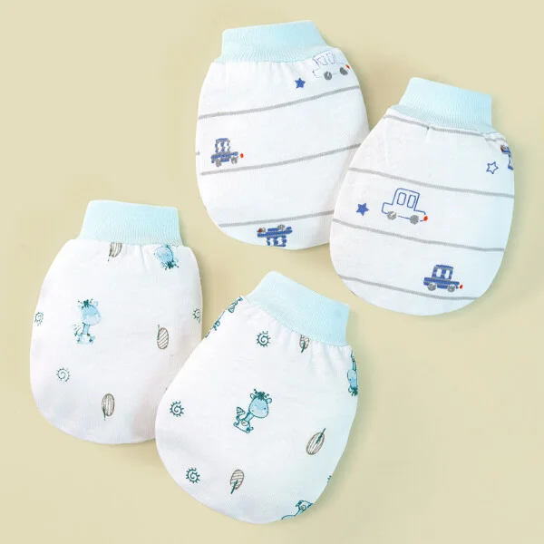 Bao tay sơ sinh bo 2 đôi Animo I0122023 (NB,Xanh)