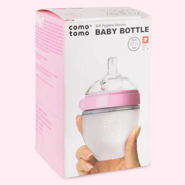 Bình sữa silicone Comotomo 150ml - Hồng