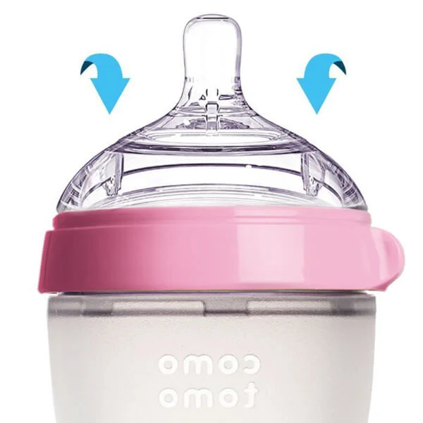 Bình sữa silicone Comotomo 150ml - Hồng