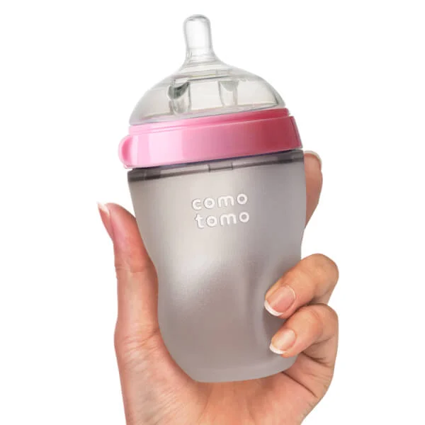 Bình sữa silicone Comotomo 250ml  - Hồng