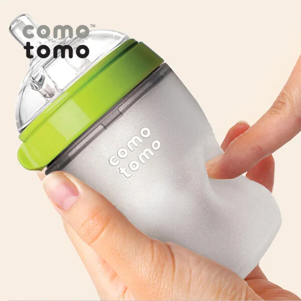 Bình sữa silicone Comotomo 250ml - Xanh