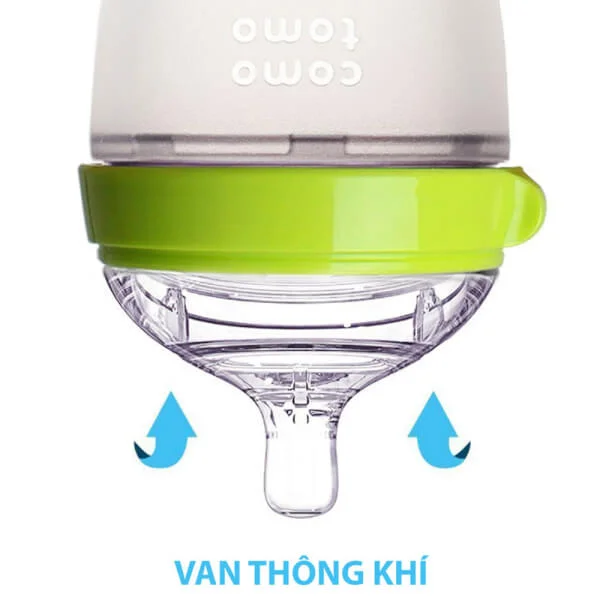 Bình sữa silicone Comotomo 250ml - Xanh