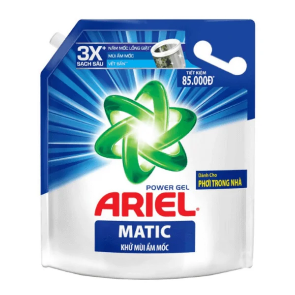 Nước giặt Ariel khử mùi ẩm mốc túi 3.2kg
