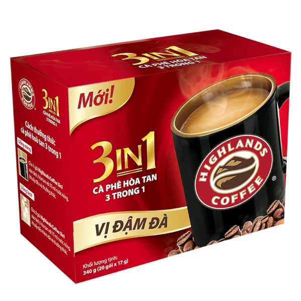 Cà phê hoà tan Highlands Coffee Hộp 20 gói