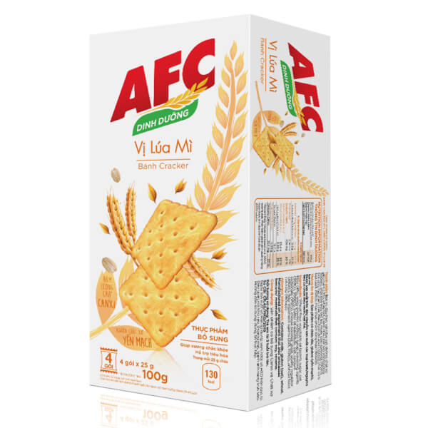 Bánh Cracker AFC Dinh Dưỡng vị Lúa mì