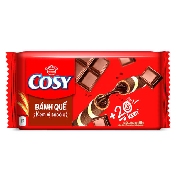 Bánh que kem vị sô cô la COSY (135g)