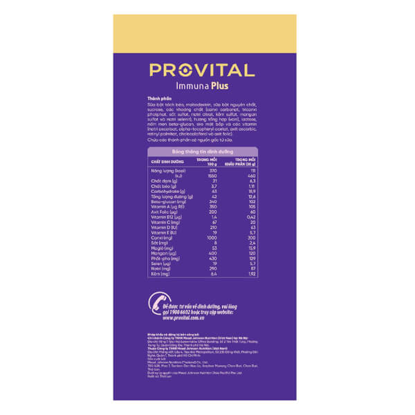 Thực phẩm bổ sung Provital Immuna Plus 960G