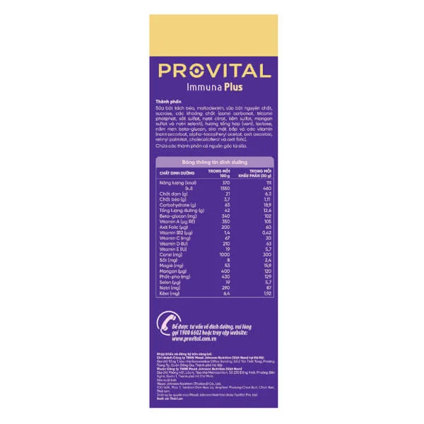 Thực phẩm bổ sung Provital Immuna Plus 480G