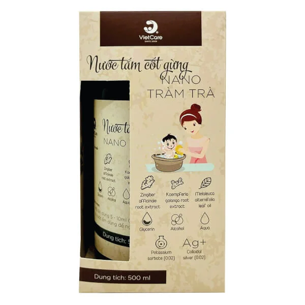Nước tắm cốt gừng Nano tràm trà
