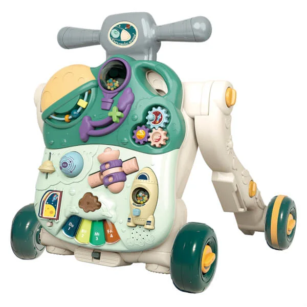 Xe tập đi đa năng kèm chòi chân, bàn chơi cho bé có nhạc CY308045 (Xanh)
