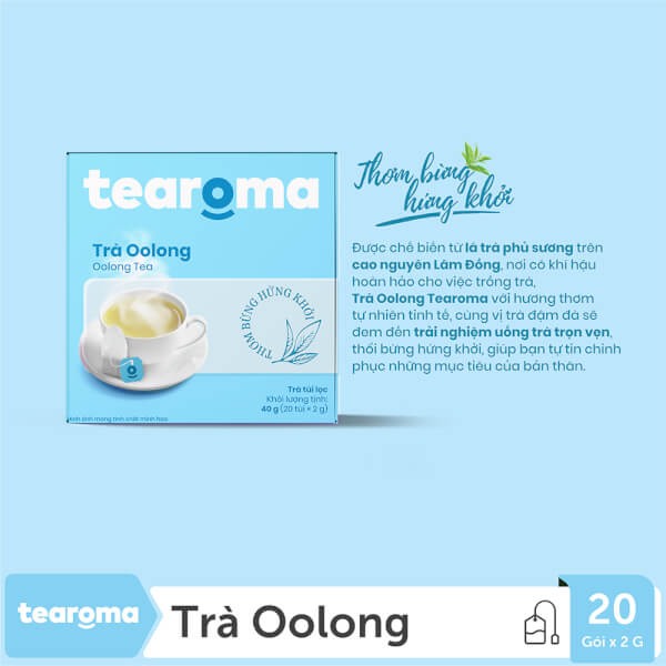 TRÀ TÚI LỌC Ô LONG TEAROMA HỘP 40G