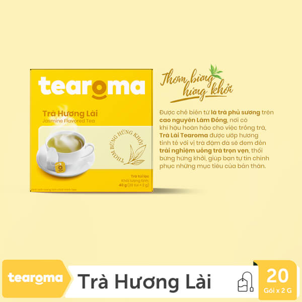 Combo 2 TRÀ TÚI LỌC LÀI TEAROMA HỘP 40G