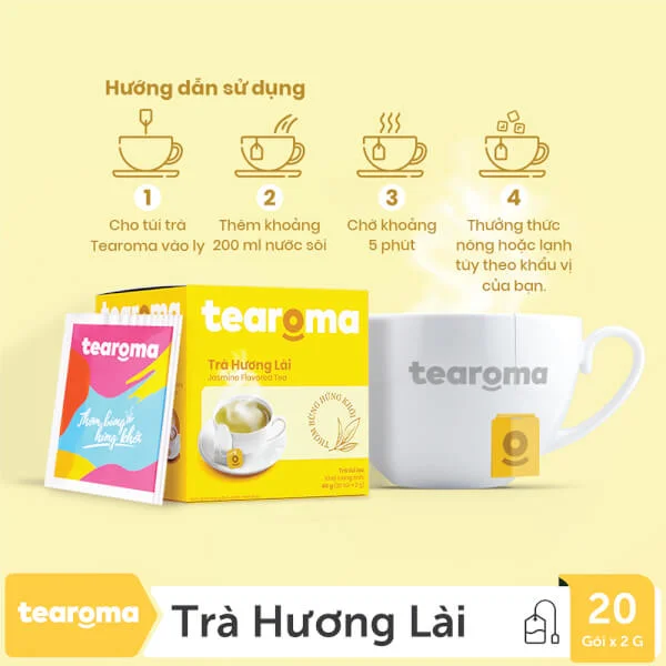 TRÀ TÚI LỌC LÀI TEAROMA HỘP 40G