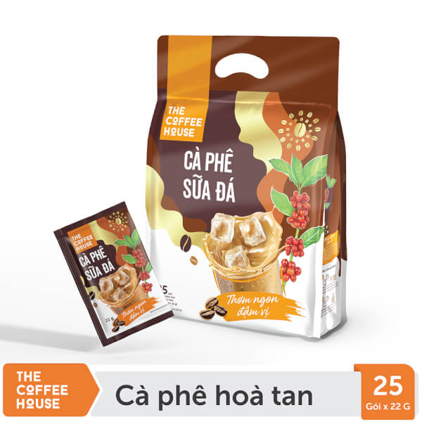 CÀ PHÊ HOÀ TAN SỮA ĐÁ THE COFFE HOUSE (25 gói x 22g)