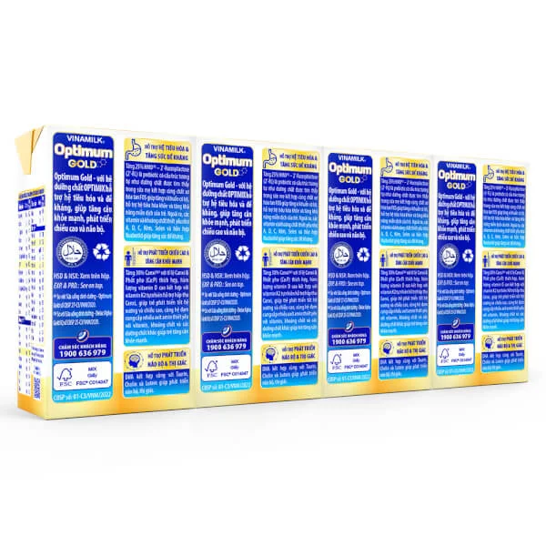 Thùng Sữa uống dinh dưỡng Optimum Gold 110ml (Lốc 4 hộp) - 12 lốc