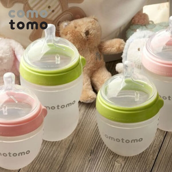 Combo 2 Bình sữa silicone Comotomo 150ml - Xanh