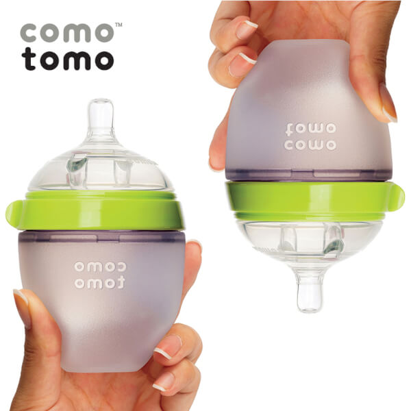 Combo 2 Bình sữa silicone Comotomo 150ml - Xanh