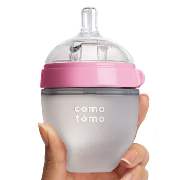 Combo 2 Bình sữa silicone Comotomo 150ml - Hồng