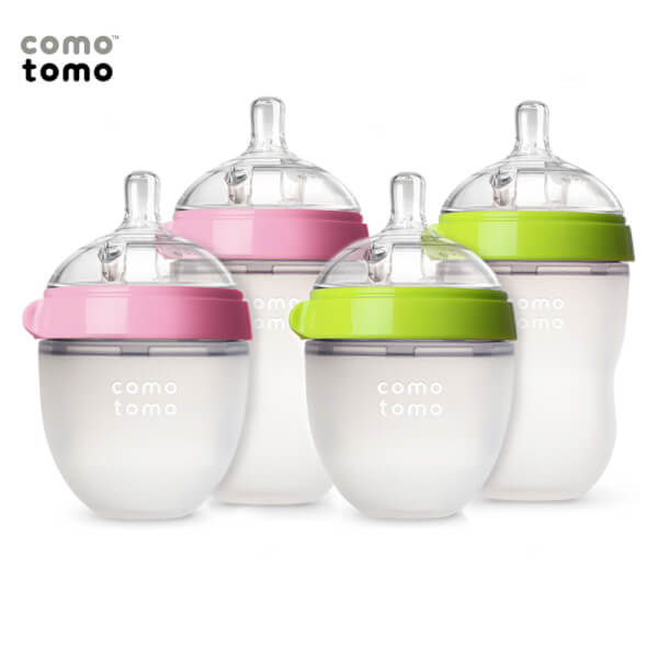 Combo 2 Bình sữa silicone Comotomo 250ml  - Hồng