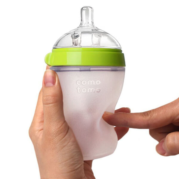 Combo 2 Bộ hai bình sữa silicone Comotomo 250ml - Xanh