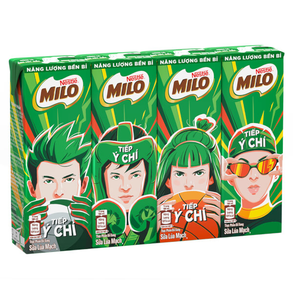 Thức uống lúa mạch uống liền Nestle Milo 180ml - Lốc 4 hộp
