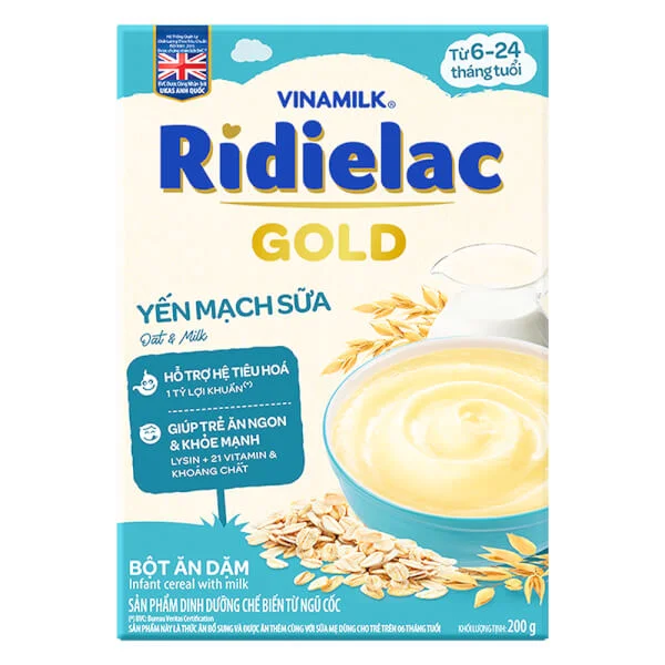 RIDIELAC GOLD Yến mạch sữa HG 200g