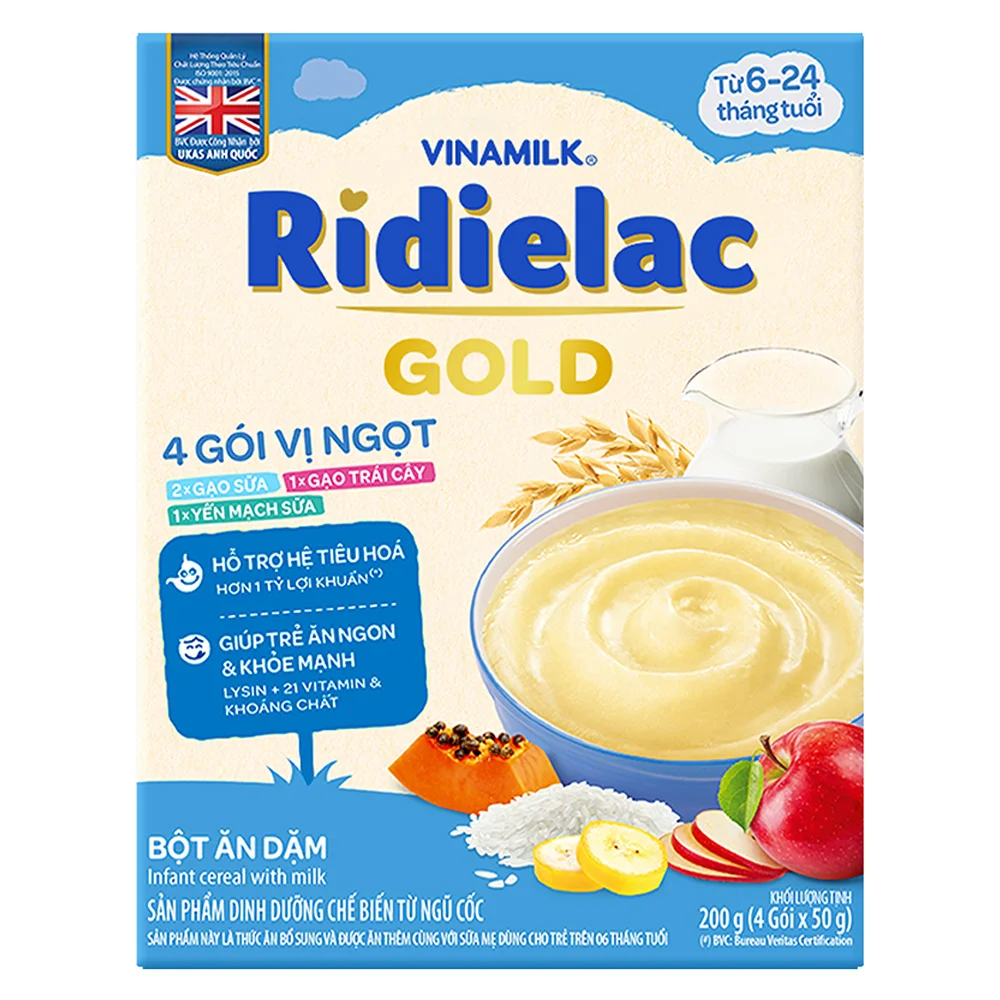  Bột ăn dặm Ridielac Gold 3 Vị Ngọt HG 200g
